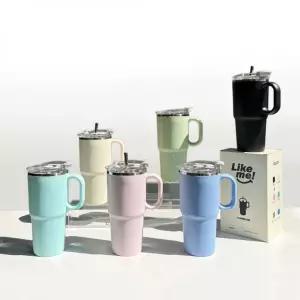 텀블러 머그컵 보온병 손잡이 스테인리스 사무실 ML 스텐 보냉병 경량 600 ml