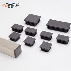 15x15mm 50x100mm 검정색 블랭킹 엔드 캡 가구 다리 튜브 파이프 삽입 플러그 직사각형/사각형 먼지
