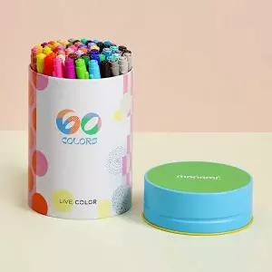 사인펜 세트 수성펜 필기구 어린이싸인펜 트윈 수성 컬러링 60색