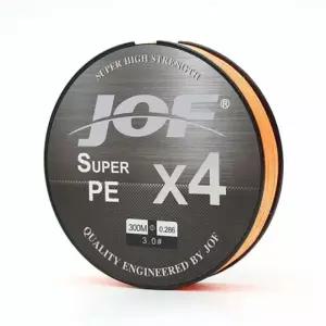 JOF 4합사라인 PE 원투 낚싯줄 3호 300m 오렌지