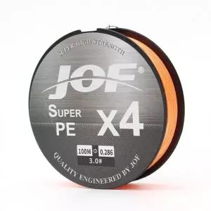 JOF 4합사라인 PE 낚싯줄 3호 100m 오렌지