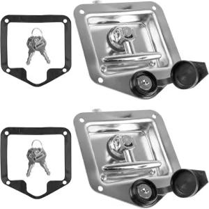 Loksun 2Pcs 트럭 공구 상자 래치 교체 스테인리스 스틸 침대 RV 트레일러 캠퍼 박스용 패들 잠금 장치
