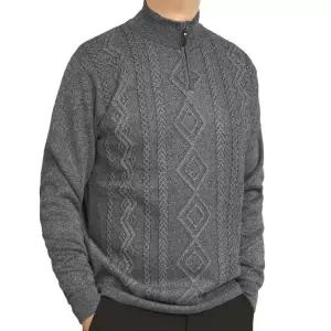 [아재나라]BFTD3629 버팔로 겨울 남성 보아털 안감 하이넥 반집업 니트