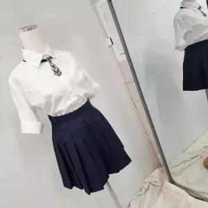 데이트 미우 데일리 플레어 교복 주름 스커 미니 입학