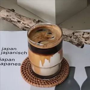 내열 유리 컵 스택 홈카페 유리 컵 커피잔 아이스 물컵