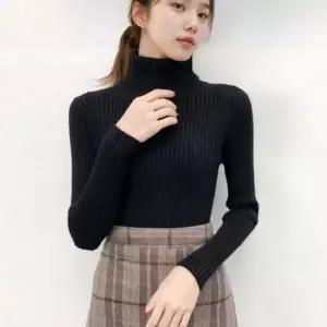 [하프클럽/]레이디스 도톰한 터틀넥 소프트 원단 심플 스트라이프짜임롱티