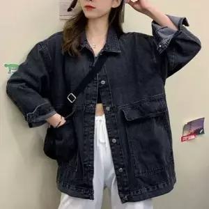 [하프클럽/]캐주얼룩 이지 걸스 와이드핏멋쟁이 진 진자켓 후드집업 재킷
