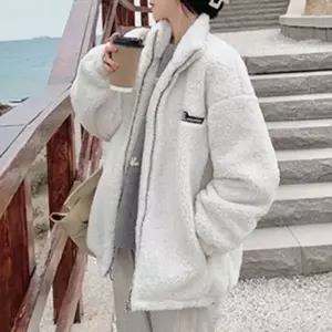 [하프클럽/]우먼 따뜻 F/W 패셔너블 자켓러블리룩 매치 양털 데일리룩 학생