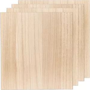 4팩 MDF 우드 보드 12 x17 1/4인치 두꺼운 나무 판자 홈메이드 DIY 공예를 위한 양면 베니어 시트