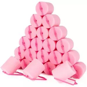 MAQIHAN 24PCS 폼 헤어 롤러 1.89인치 대형 스펀지 무열 컬러를 위한 짧은/긴 모발 수면 롤로스 파라