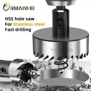 HSS 구멍 톱 16-100mm 코발트 고속 강철 M35 스테인리스 도구 세트 금속 스테인리스 드릴링 금속 가공