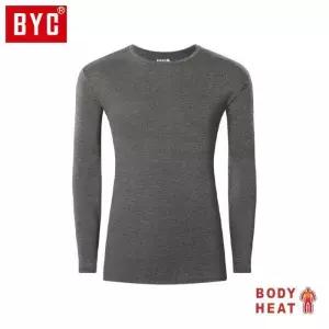 [디오엘]BYC 남성 보디히트 베이직 U넥 긴팔티 S0064 재색 (9325975A)
