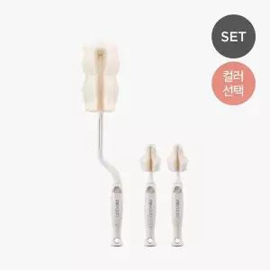 [보리보리/모윰]듀얼 스펀지 젖병솔+젖꼭지솔(2ea) 2종세트 - 컬러 선택