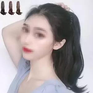 이우 키밍 롱 웨이브 포니테일 집게 가발 프레 긴머리