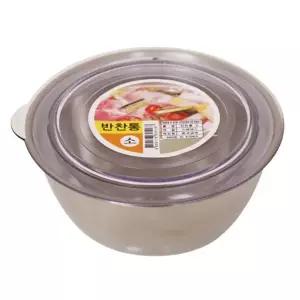 뚜껑 스텐 반찬통 원형 소 12cm 1P 국산 냉장 용기