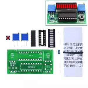 LM3914 10 세그먼트 3.7V 리튬 12V 배터리 용량 표시 모듈 파워 레벨 테스터 LED 디스플레이 전자 DIY 키트