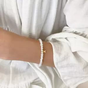 데일리 (silver925) pearl initial bracelet (A~Z)