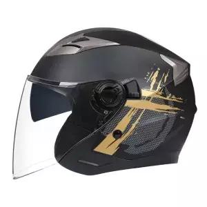 새로운 더블 바이저 여성용 오토바이 헬멧 레이싱 안전 보호 라이딩 3/4 자전거 판 fessional Casco