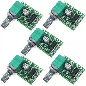 RREIFENG 5pcs 미니 PAM8403 DC 5V 2채널 USB 디지털 전력 증폭기 보드 모듈 2 X 포텐션미터로 3W 볼륨