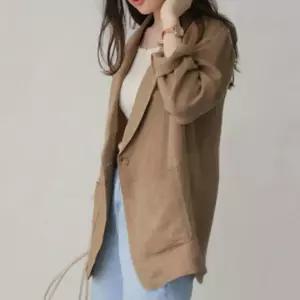 여성 블레이저 자켓 긴팔 포켓 아우터 사무실용 하객룩