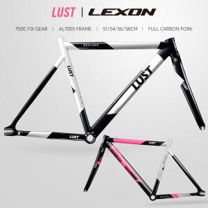 Lexon Lust 카본 로드 프레임 자전거 고정 기어 프레임셋 AL6066 엑스트라 라이트 트랙 단일 속도 포크 튜