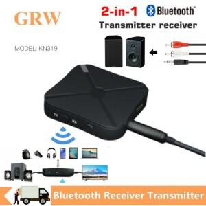 Grwibeou 2 In 1 차량용 Bluetooth 4.2 오디오 수신기 송신기 AUX RCA 3.5MM 잭 TV PC 용 스테레오 음악 무