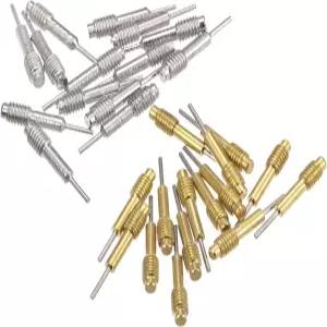 uxcell 30pcs 시계 밴드 핀 펀치 도구용 교체 0.8 다이아 메탈 링크 제거 M3x0.5 나사 골드 실버