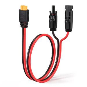 휴대용 발전소 리버 600 태양광 발전기 배터리 팩(2FT)을 위한 ELFCULB 10AWG 태양광-XT60 충전 케이블 패널 연장