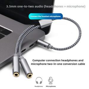 스테레오 이어폰 커넥터 어댑터  3.5mm 오디오 스플리터 Y 잭  1 수-2 암 M/F Sata 케이블