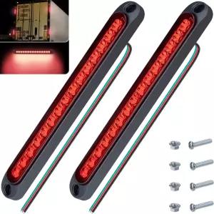 eoccstm 2 PCS LED 트레일러 테일 라이트 바 10 인치 15 레드 브레이크 스트립 어셈블리 IP67 방수 키트