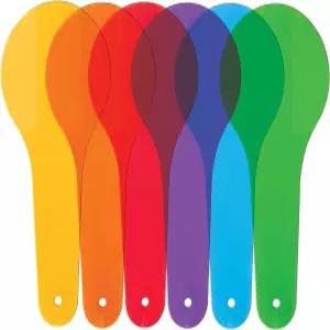 6Pcs 컬러 패들 투명 학습 광학 필터 플레이트 몬테소리 교육 과학 그림 드로잉 인지 사이언스
