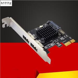 PCI Express eSATA 확장 카드  X1 to 2 포트 어댑터  전원 USB2.0 9 핀 헤더 지원  3.5 인치 HDD ASM1061
