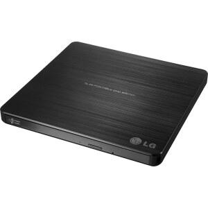 LG전자 GP60NB50 USB 3.0 호환, PC Windows, Linux, Mac OS, Surface Pro 3&4용 슈퍼 멀티 울트라 슬림 휴대용 DVD+ /-RW 외장 드라이브, M-DISC 지원, 블랙
