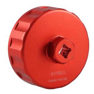 EVRBUL 오일 필터 렌치 CNC 74.5mm 14 플루트 캡 제거 도구 포르쉐 911 카레라 박스터 케이맨 마쓰다 칼리버 포드 이스케이프 닷지 어벤저 머큐리 마리너와 호환됨