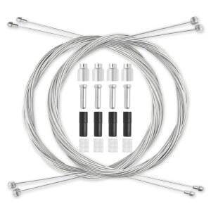 4PCS 범용 자전거 브레이크 케이블 세트 표준 케이블 교체 가능한 내부 와이어 MTB 산악 또는 로드 바이크용 전문 라인 무료 엔드 캡 액세서리 2M