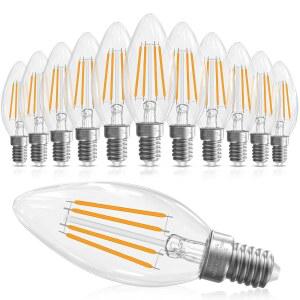GVOOHOME E12 디밍 가능 상당 LED 샹들리에 40와트 전구 전구 캔델라브라