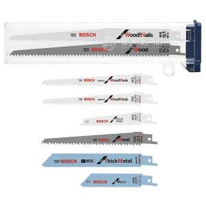 BOSCH RSAP8PK 8피스 다용도 왕복 톱날 모듬 세트 나무, 못이 달린 금속, 건식 벽체, 플라스틱, PVC 응용에 이상적입니다