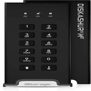 iStorage diskAshur M2 240GB PIN 인증 하드웨어 암호화 USB 3.2 휴대용 SSD 초고속 FIPS 준수 견고하고
