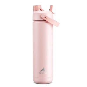 2-in-1 빨대와 스파우트 뚜껑이 있는 POWCAN 26온스 단열 물병, 24시간 차갑게 유지, 누수 방지, 자동차 컵 홀더, 스포츠, 여행, 학교용 스테인리스 물병(면 캔디)에 맞습니다