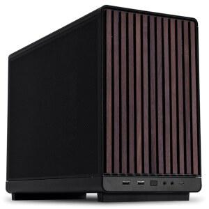 리안 리 A3-MATX-WD-26.3L 마이크로 폼 팩터 섀시-팬 포함 없음-M-ATX ITX 마더보드-DAN 케이스 콜라보레이션-우드 전면 패널-블랙(A3X-WD)을 위한 360MM AIO 모듈러리티 디자인 지원
