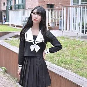 [교복몰]고품질 TBZ 교복몰 세인트 블랙 일본여고생 세라복 세트 (긴팔) 여자교복 스쿨룩 교복 WFMERXV