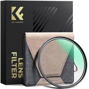K&F 컨셉 82MM 블랙 디퓨전 1/8 필터 미스트 시네마틱 이펙트 필터 비디오 / 브이로그 초상 사진(XPRO 시리즈)용 36겹 코팅 포함