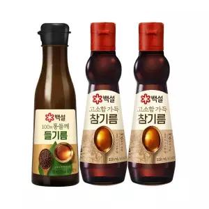 [하프클럽/CJ제일제당]백설통들깨들기름160ml 고소함가득참기름320mlx2