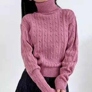 [하프클럽/]겨울 니트 터틀 여자 스웨터 목티 기본 컬러 일상 목폴라 꽈배기
