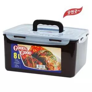 대용량 핸디형 밀폐용기 초코 8l 김치통 밀폐보관용 핸디형밀폐용기 핸드형밀폐용기