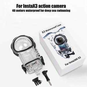 Insta360 X3 보이지 않는 방수 케이스용 다이브 케이스,360 ° 파노라마 액션 카메라 액세서리, 40m 깊이의