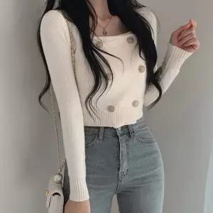 봄가디건 흰색 크롭 가디건 20대 슬림핏 숏가디건