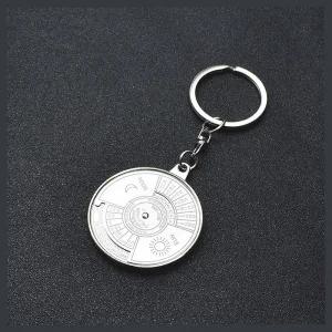캘린더 키홀더 만년달력 키링 50년 달력 열쇠고리 금속 키체인