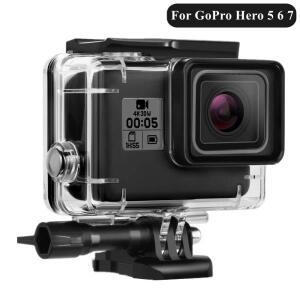 GoPro Hero7 6 5 블랙 60M 하우징 방수 케이스 Go 7 액세서리 용 보호 수중 다이빙 커버
