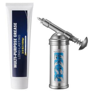 고성능 자전거 그리스가 장착된 미니 그리스 건 노즐이 소형 윤활유 자전거 페달 베어링 체인용 및 키트 100G 카트리지 3온스